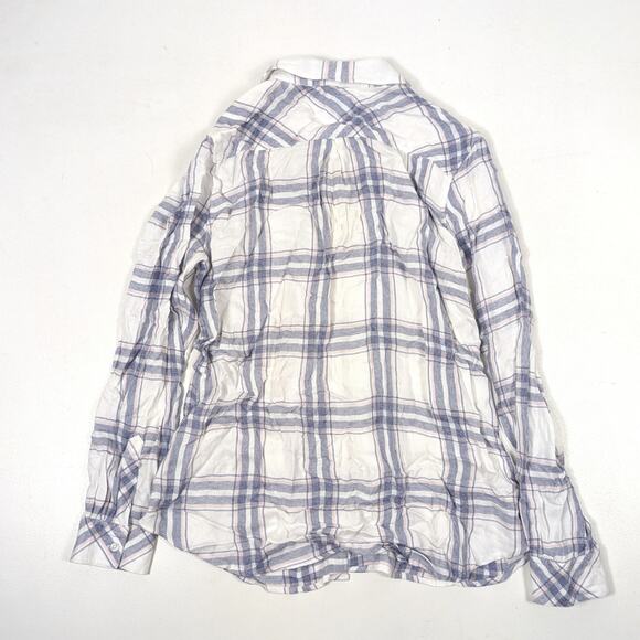 Rails Button Down Women's Shirt Size Medium Hunter White Blush Long Sleeve - Picture 3 of 8